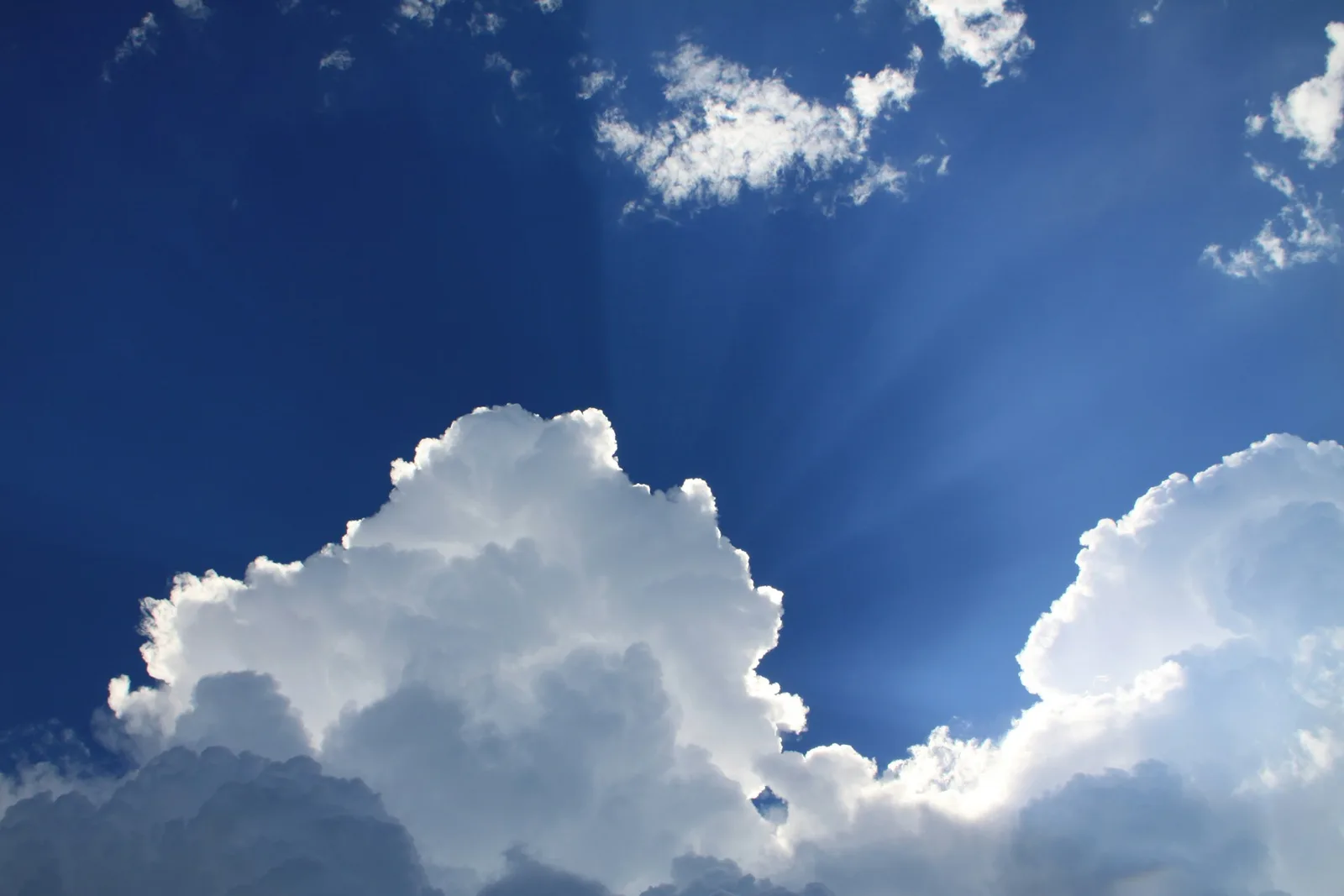 Sun through clouds