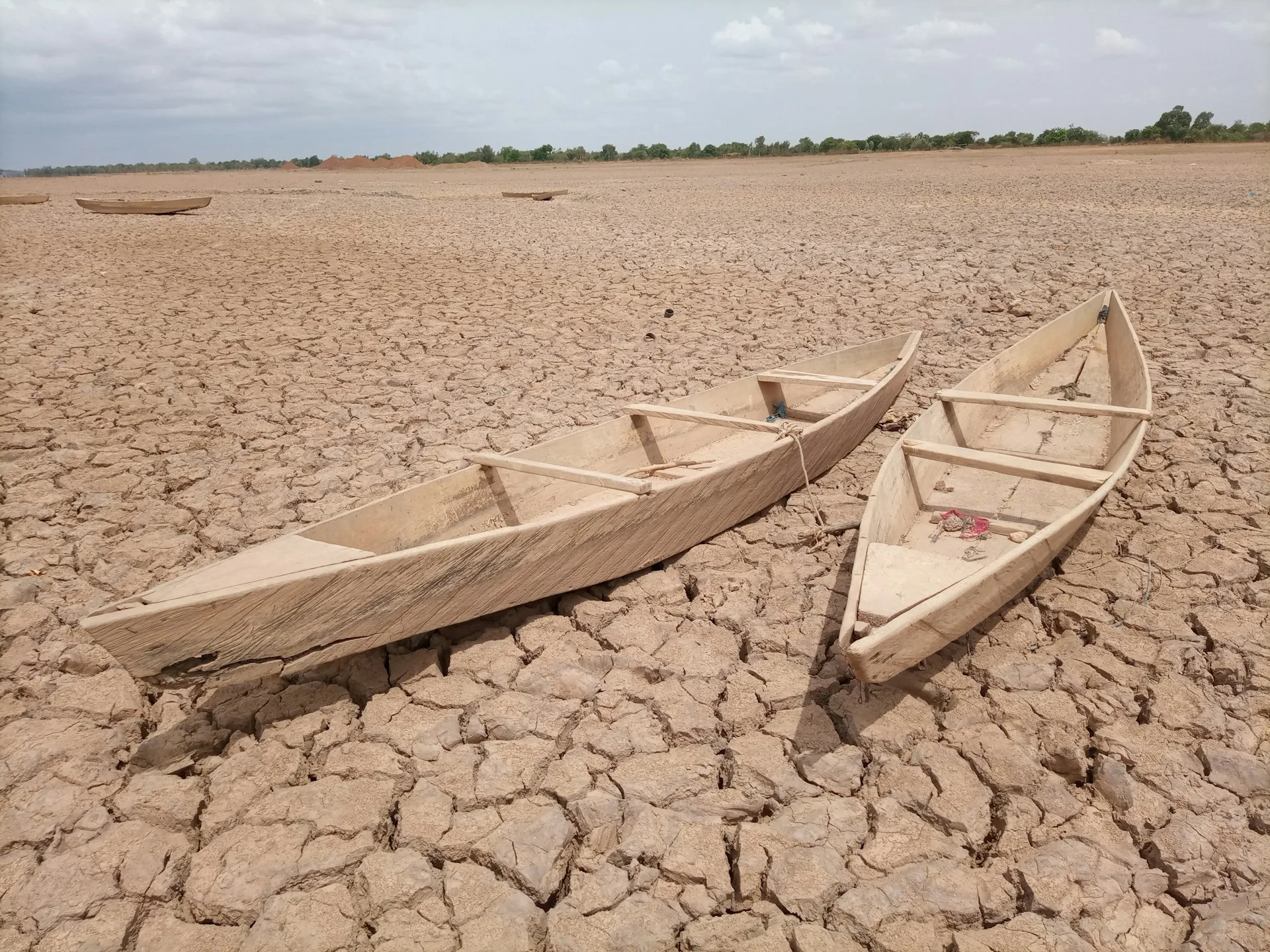 Boats in a drought